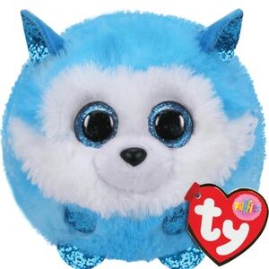 Ty Puffies Prince the Blue Husky stuffed animal